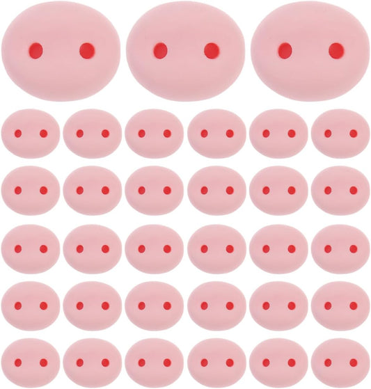 Homoyoyo 50Pcs DIY Pig Nose Kit Cute Pink Pig Snout Noses DIY Resin Animal for Craft Doll Puppet Plush Bear Accessories for Crafts Handmade Crochet Projects Fun Props Easy to Use and Attach