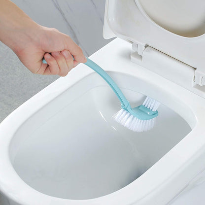 Toilet Brush Toilet Bowl Brushes with Holder Set,Long Handle Double-Sided Toilet Brush Bathroom Accessories Decontamination Tool Pink