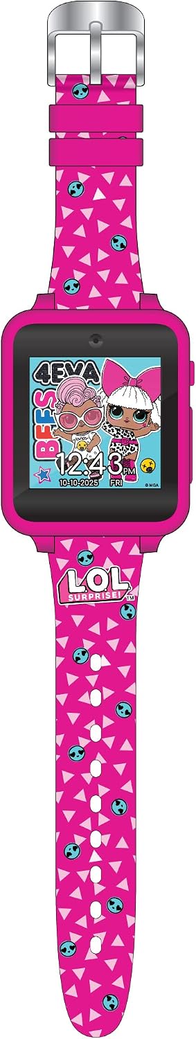 Accutime LOL Surprise Touchscreen Exclusive Pink Smartwatch for Kids – Engaging Educational Games, Step Counter, Camera, Alarm & More – Fun & Interactive Timepiece (LOL4264AZ)