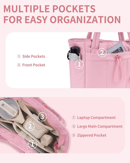 Wandering Nature Tote Bag for Women, Puffy Handbags for Work, Travel, Nurse