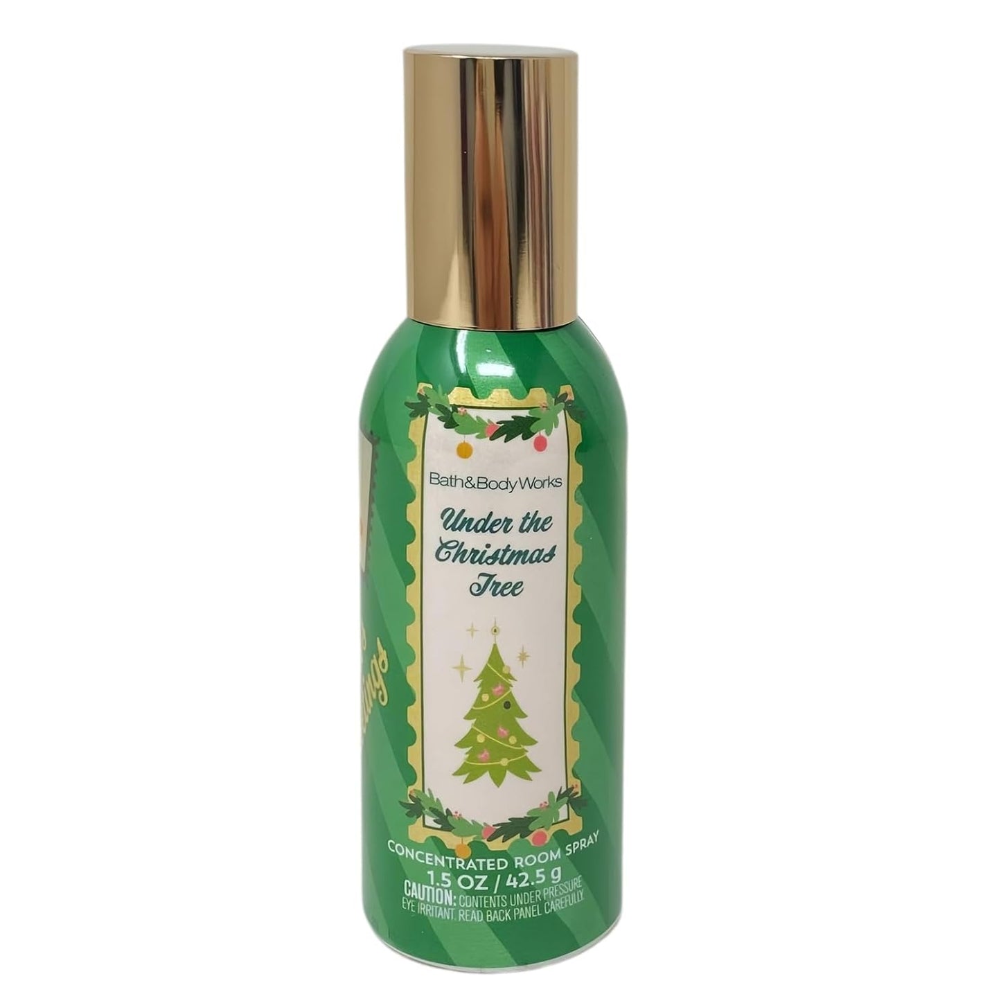 Bath & Body Works Under The Christmas Tree - 2 Concentrated Room Spray - with a Peach Gardenia Sample Soap