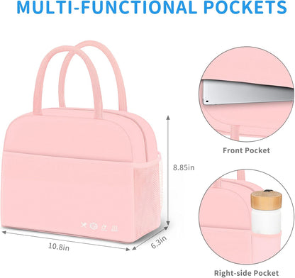 DALINDA Lunch Bag Lunch Box for Women Men, Insulated Lunch Bags Water-Resistant Cute Cooler Lunch Tote Bag, Reusable Large Capacity for Work Travel Picnic