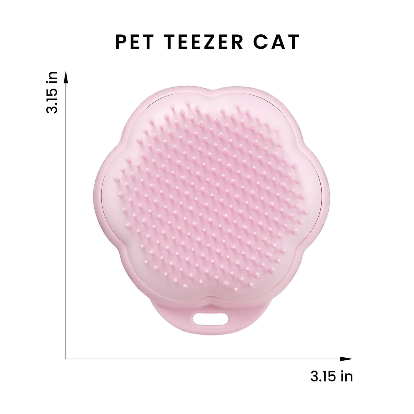 Pet Teezer by Tangle Teezer Cat Brush, De-Shedding Cat Hair Brush for a Gentle, Soothing Groom & Short to Medium Length Fur, Millennial Pink