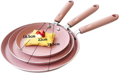 VANZACK Aluminum Non-Stick 8-Inch Pancake and Omelette Pan, Pink Frying Pan for Home and Restaurant Kitchen Gadget, Sturdy Cookware for Crepes and Eggs
