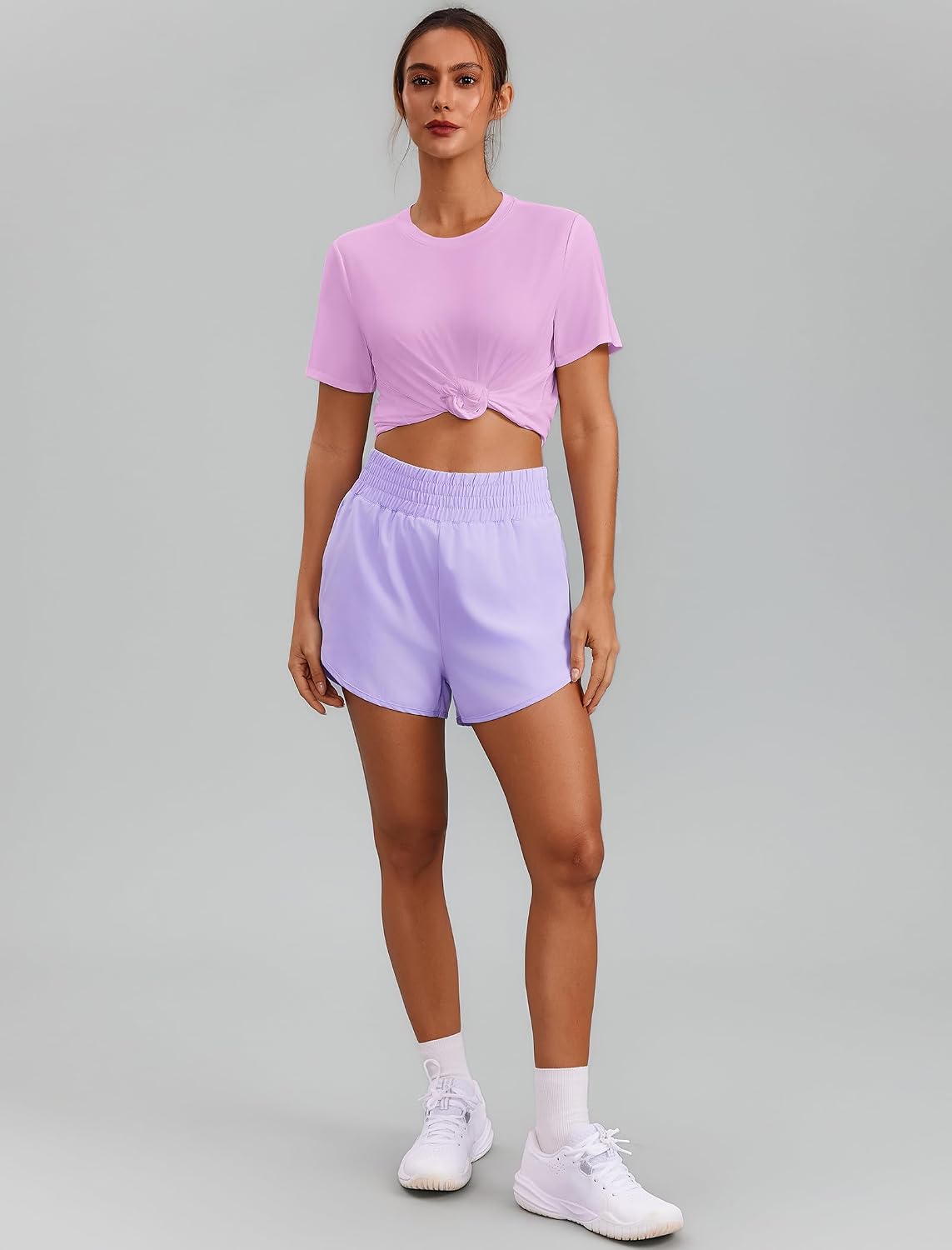 PINSPARK Workout Tops for Women Short Sleeve Athletic Shirts UPF 50+ Quick Dry Running Outfits for Exercise Gym Hiking S-3XL