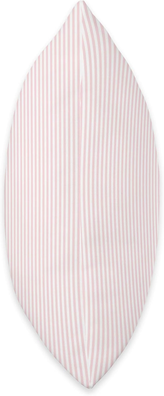 Soft Blush Pink Pinstripe in an English Country Garden Throw Pillow