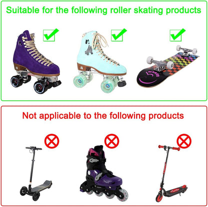 Tanzfrosch 8 Pack Roller Skate Wheels with Bearings Installed Quad Light Up Wheels for Double Row Skating and Skateboard 82A