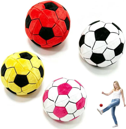 4Pack Soft Soccer Footbags, Juggling Balls for Foot Coordination, Lightweight Mini Kick Balls for Teens & Adults, Helps Improve Agility and Coordination Skills(Red+Black+White+Pink)