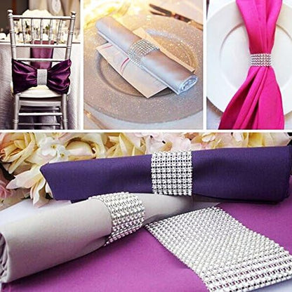 King&Pig 50pcs Plastic Napkin Rings Hotel Wedding Chair Sash Napkin Rings for Party Decorations (Pink)