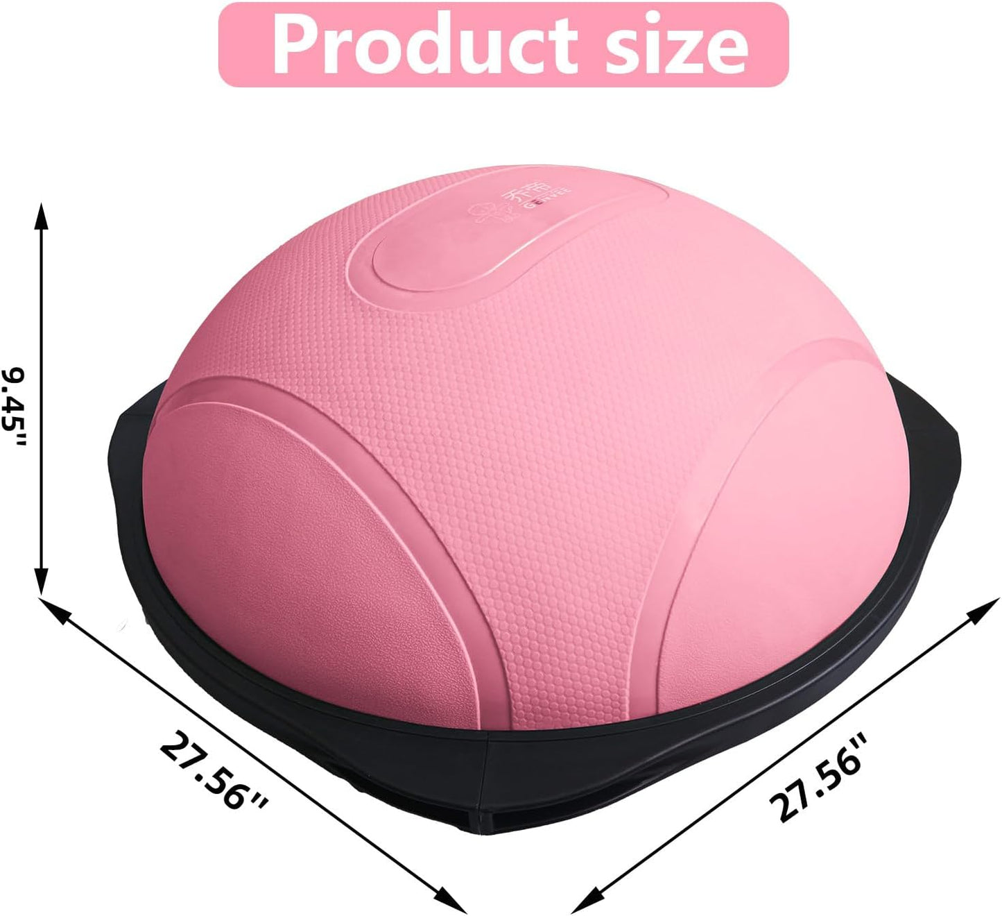 SANAE Ball Balance Trainer 22 Inch - Half Exercise Ball for Adults, Core Strength, Balance Training, Aerobic Fitness & Home Workouts | Non-Slip Rubber & PVC Construction Home Gym