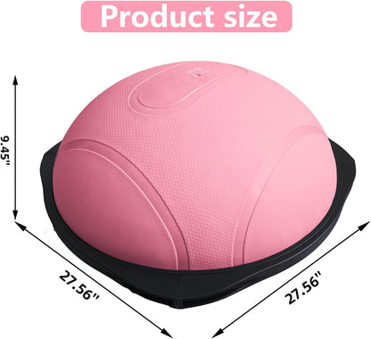 SANAE Ball Balance Trainer 22 Inch - Half Exercise Ball for Adults, Core Strength, Balance Training, Aerobic Fitness & Home Workouts | Non-Slip Rubber & PVC Construction Home Gym