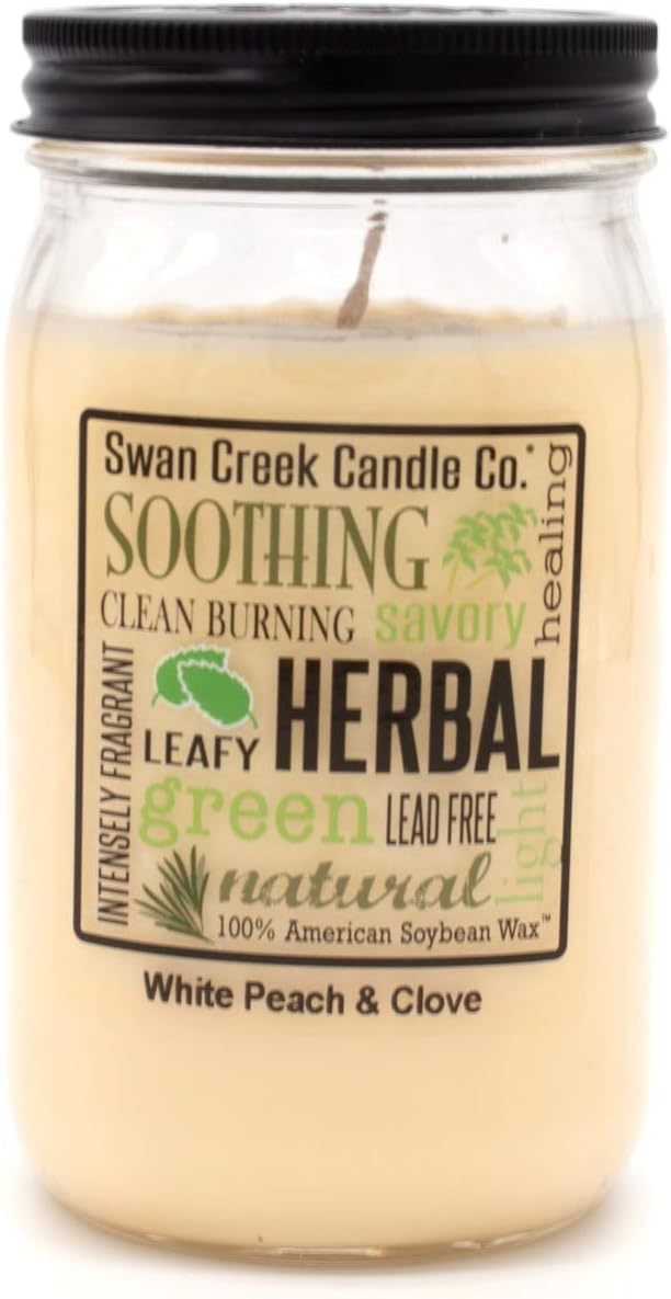 Swan Creek Candles - White Peach & Clove 24 oz Jar