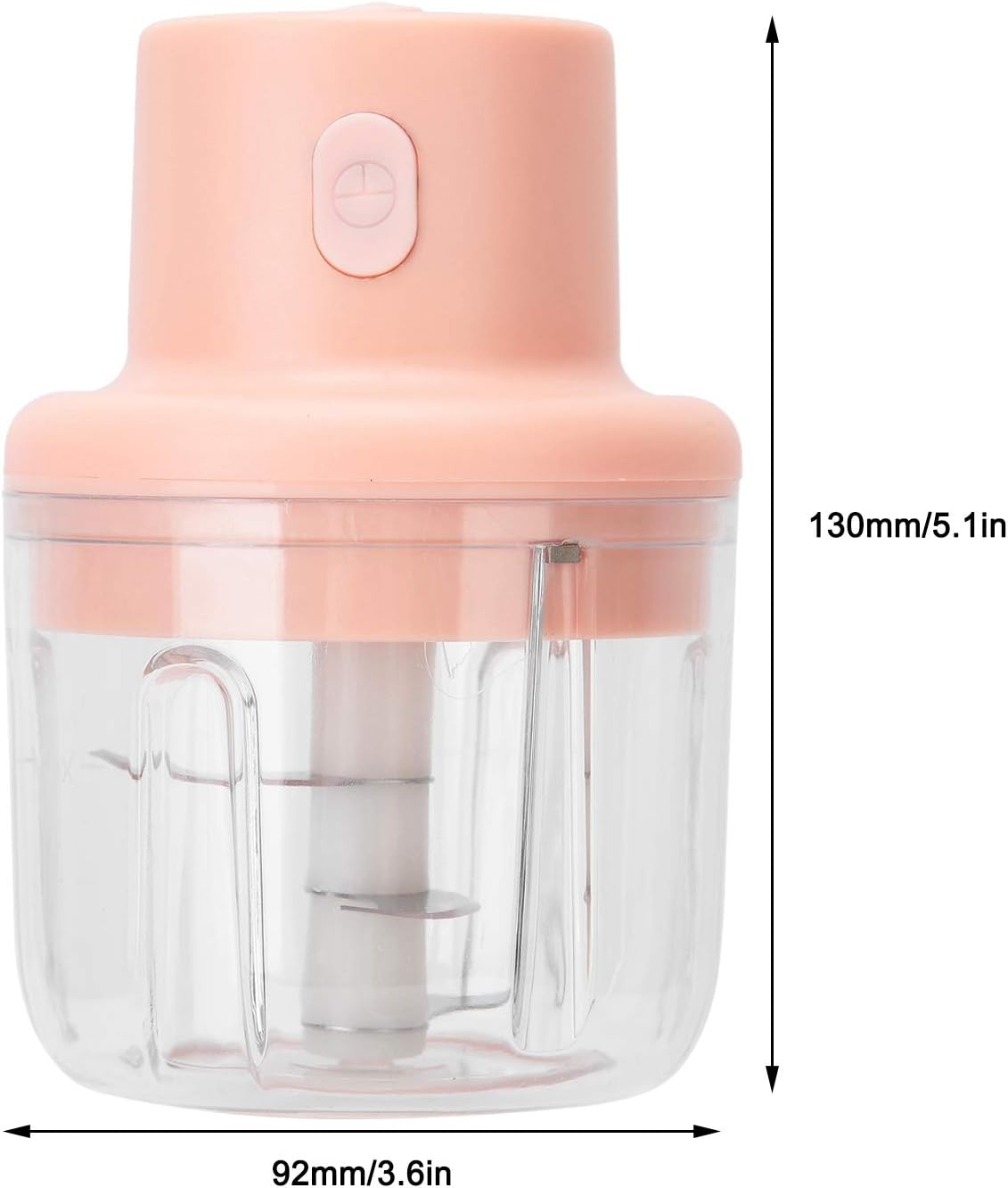 250ml Pink Electric Food Chopper, Mini Kitchen Shredder with Meat Grinder, Ideal Baby's Meal Supplement Processor for Onion, Ginger, Garlic, and Chili