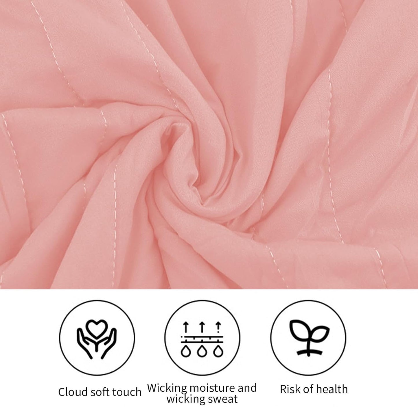 Cooling Blankets for Hot Sleepers 55 x40In Air-Conditioner Summer Cotton Blanket with Breathable Fabric Lightweight Blankets for Office, Sofa, Adults, Bedroom, Hot Weather, Spring (Pink)