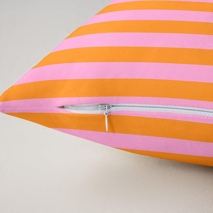 Feelyou Kids Pink Orange Throw Pillow Covers 24 x 24-Inch Set of 2 Abstract Decor Pillowcase for Boys Girls Teens Bedroom Decor Stripes Cushion Case Soft Microfiber Women Men Geometric Indoor Outdoor
