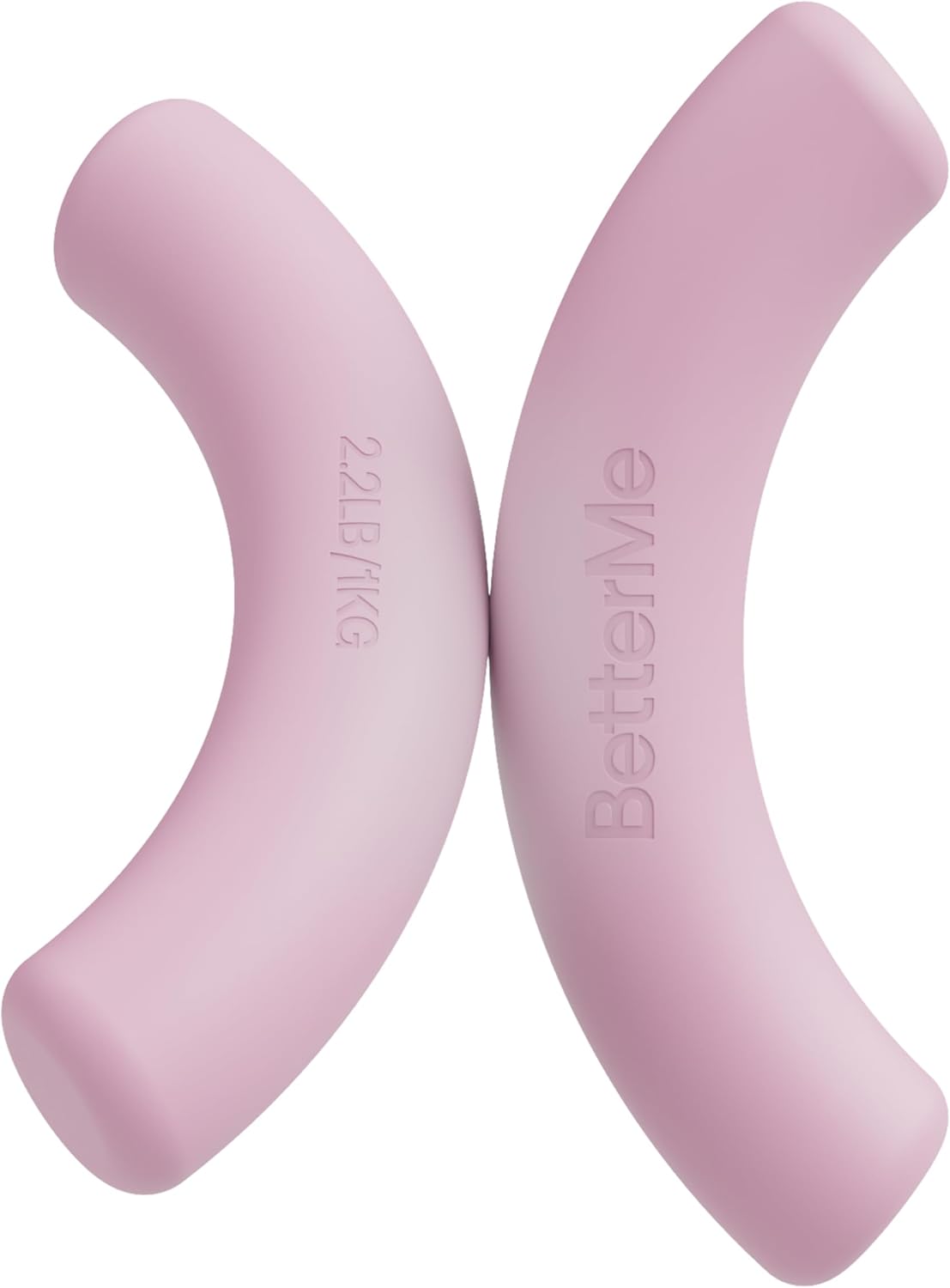 BetterMe Sculpt Dumbbells – 2.2 lb Pair Neoprene Hand Weights – Non-Slip Soft Grip Free Weights for Women – Compact Pilates, Barre & Home Workout Dumbbells