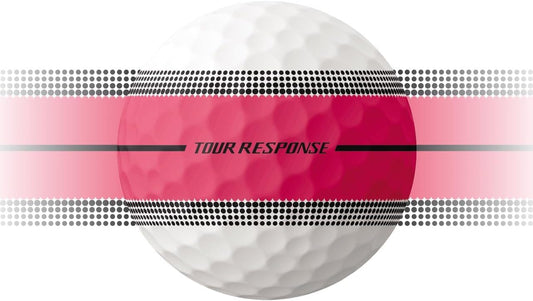 TaylorMade Tour Response Golf Balls, Enhanced 360° ClearPath Alignment, Speed Wrapped Core for Distance and Feel, Pack of 12