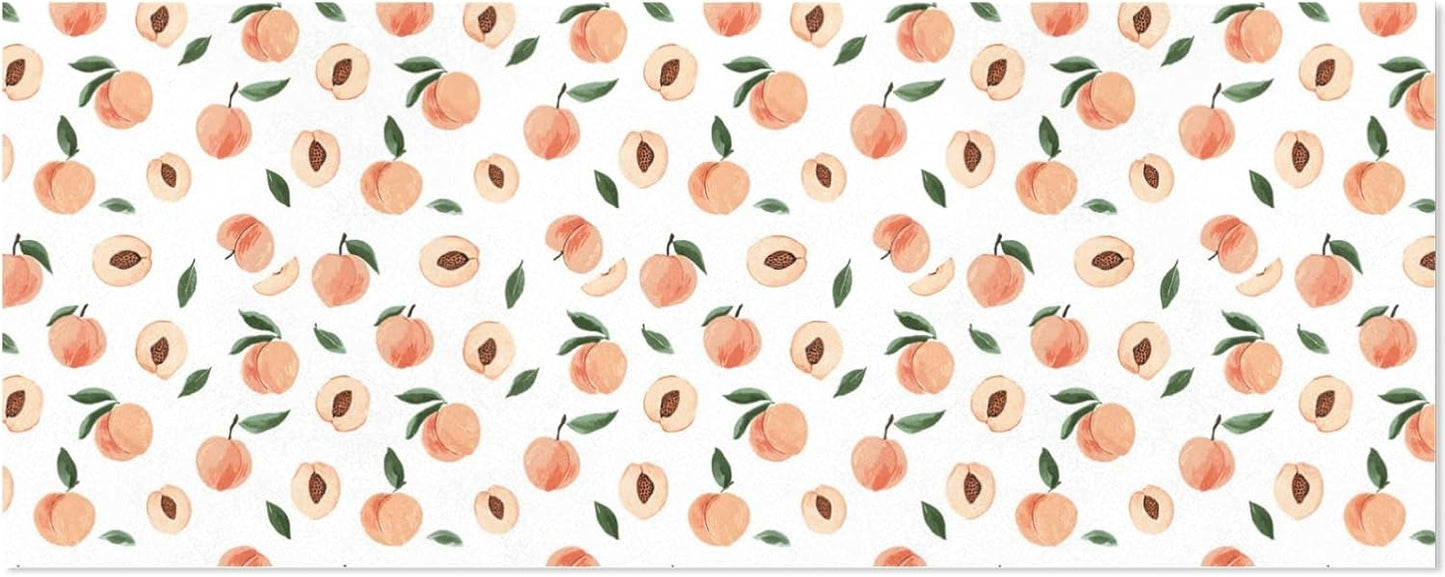 OTVEE Cute Peaches Pattern Design Birthday Wrapping Paper Roll, Mini Roll Gift Wrap Perfect for Weddings, Brides, Holidays, Baby Showers - 58 x 22.8 inches