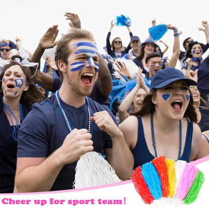Lovecheer 24PCS Pom Poms Cheerleading Plastic Cheerleader Pom Poms with Handle Cheering for Sports Spirited Dance Party Performance