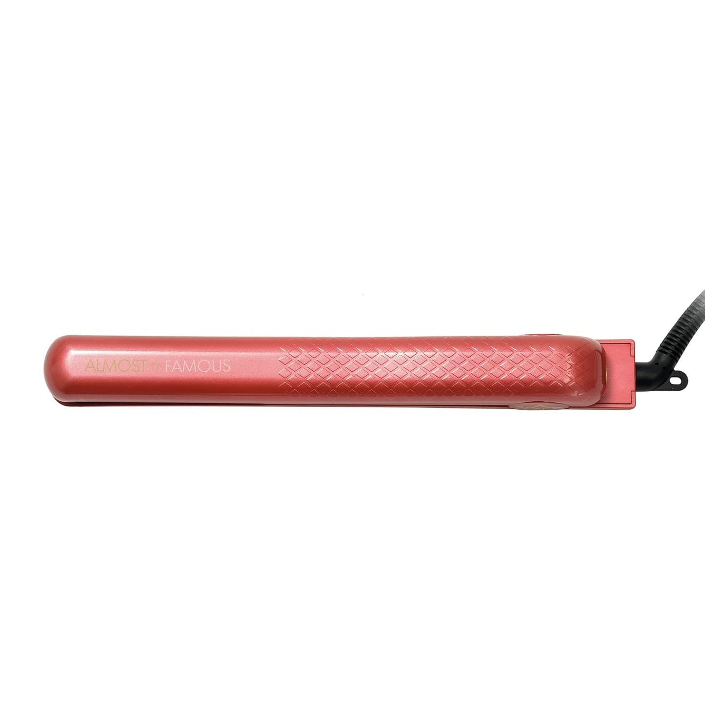 Almost Famous Tropico Tourmaline Ceramic 1.25" Professional Hair Straightener Flat Iron Pro for Hair Styling, Tourmaline Ceramic Panel with Adjustable Temperature - (Hibiscus Pink (New Model)