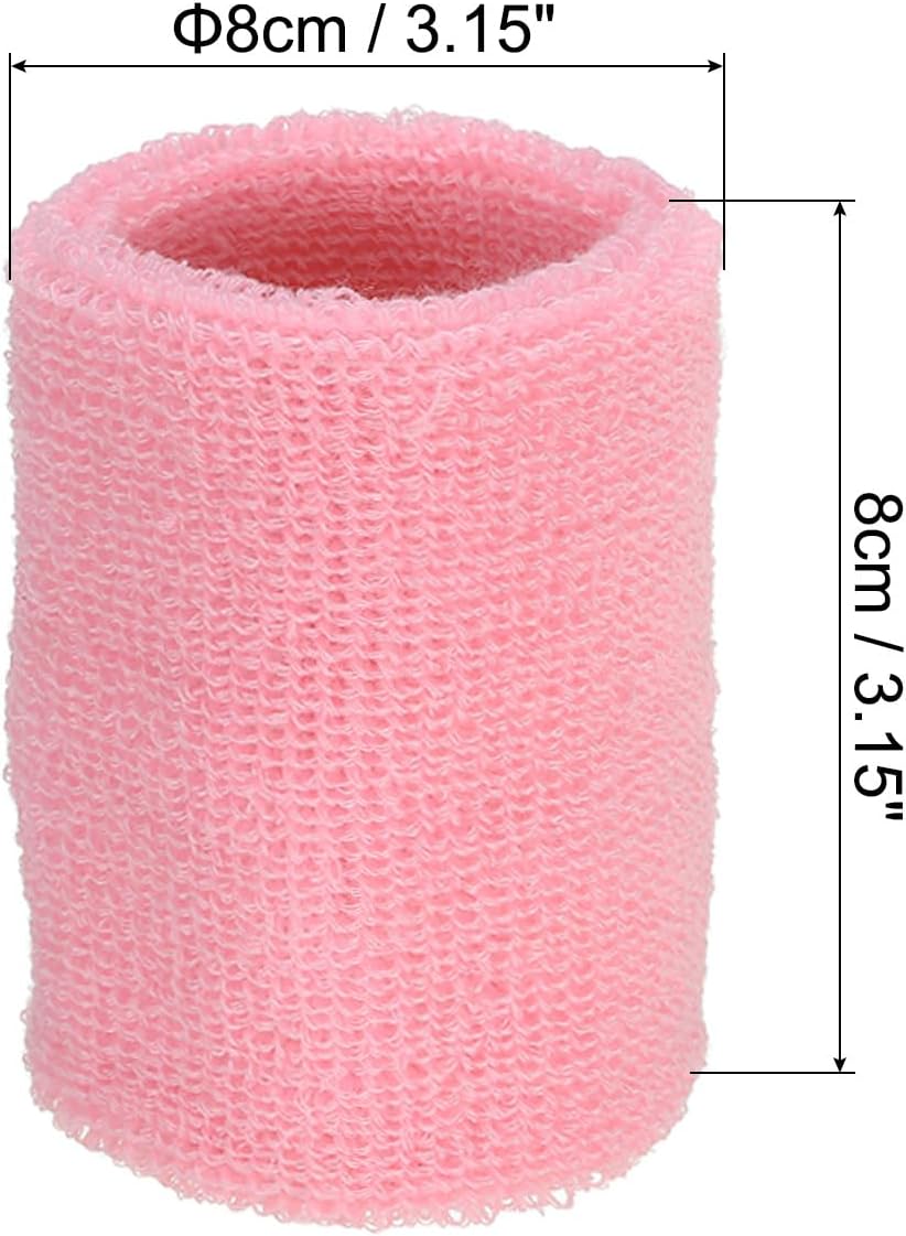 PATIKIL Sports Wristbands, Athletic Cotton Terry Cloth Absorbent Wrist Sweatband for Tennis Basketball Working Out Running