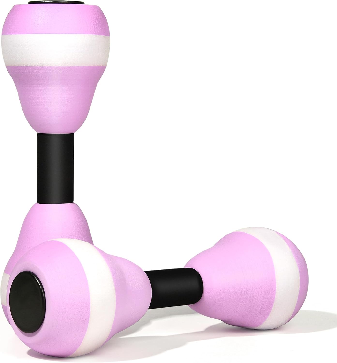 2-Piece Aquatic Exercise Foam Dumbbell Set - Pool Fitness Water Aerobic Equipment for Weight Loss