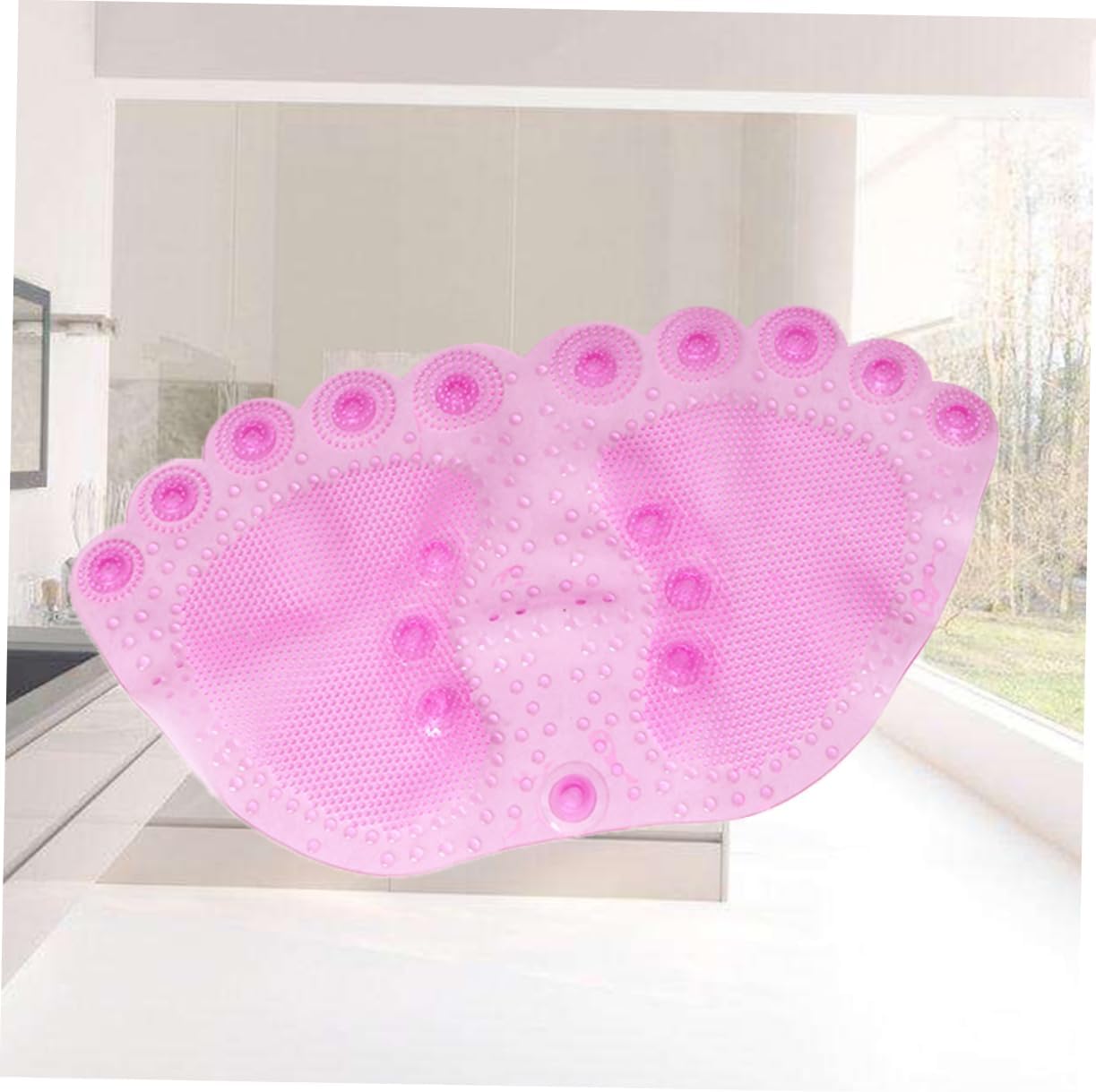 PRETYZOOM Non-Slip Bath Mat Quick Dry Absorbent Rug Slip Bath Mats for Tub Shower Kitchen Floor Pink