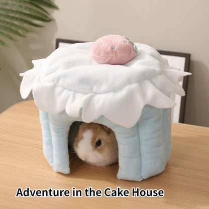 Cake Shaped Guinea Pig Hideout Tunnel, Cage Accessories for Bunny, Hamster, Chinchilla, Ferret, Rabbit and Other Small Pets (Pink, Medium)