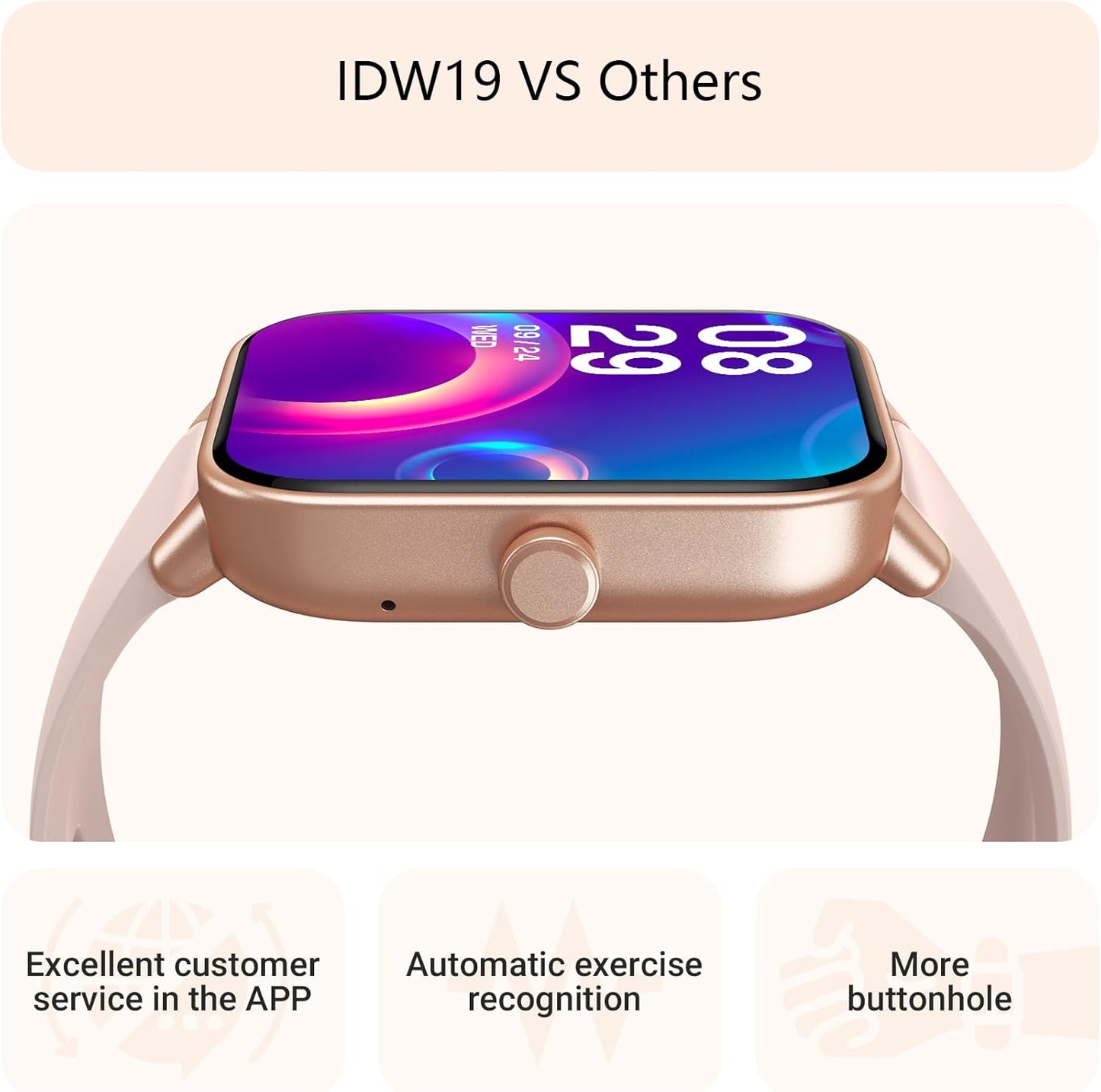 Smart Watch for Women Android & iPhone, Alexa Built-in, IP68 Waterproof Activity Fitness Tracker with Bluetooth Call (Answer/Make), 1.8" Smartwatch with Heart Rate/SpO2/Sleep Monitor, 100+ Sports Mode | Pink