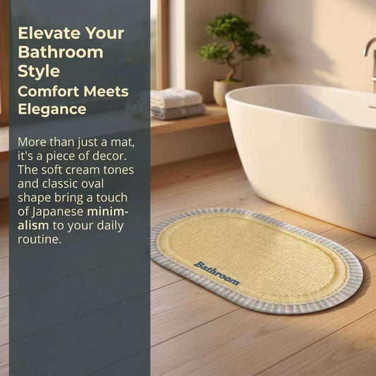 Diatomite Absorbent Bath Mat, Exclusive for Bathroom, Quick-Drying, Stain Resistant & Easy to Rinse Clean (Peach Pink, 24"×35" Deluxe)