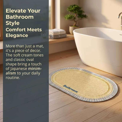 Diatomite Absorbent Bath Mat, Exclusive for Bathroom, Quick-Drying, Stain Resistant & Easy to Rinse Clean (Peach Pink, 31"×47" Premium)
