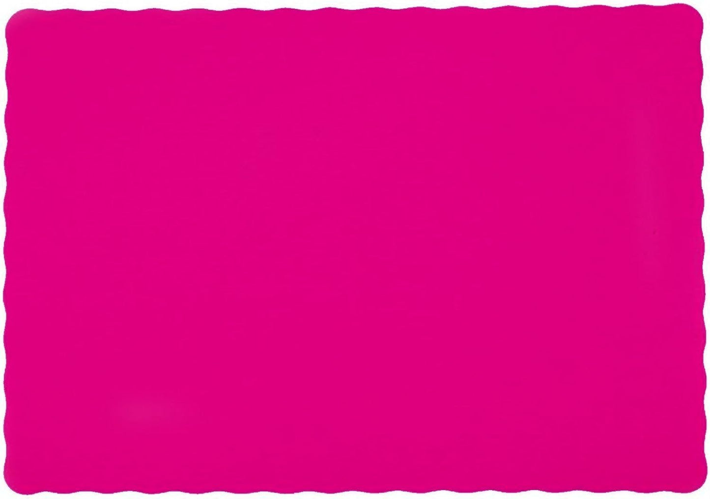 50 Hot Pink Paper Placemats Scalloped Edge 10x14