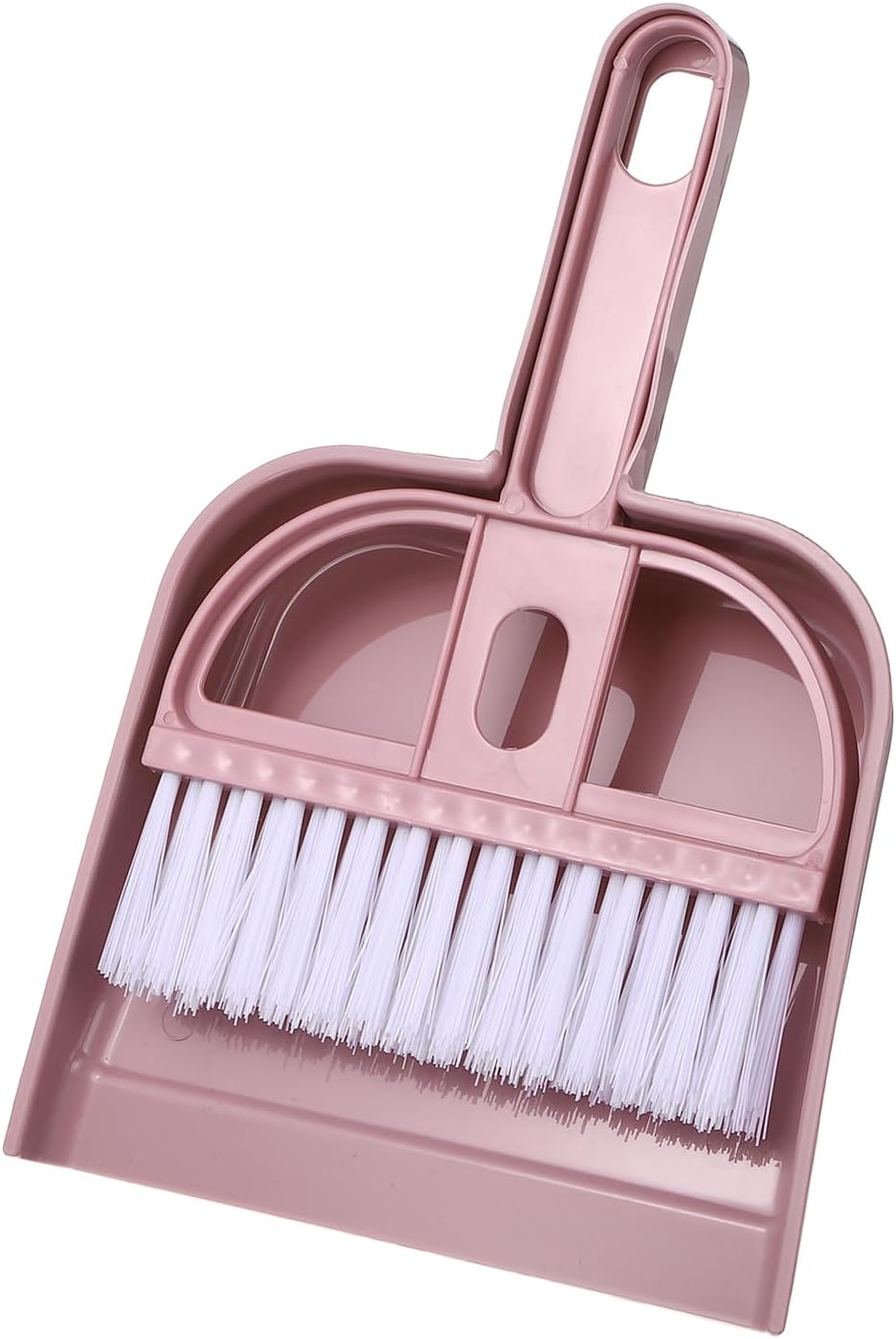 uxcell Mini Dustpan and Brush Set, Small Broom and Dustpan Set for Home Office Tabletops Sofas Keyboards Cleaning, Pink