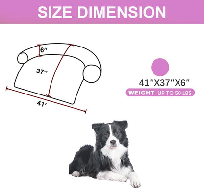 Luxurious Calming Dogs/Cats Bed Mats, Dog Pad Washable Removable Couch Cover, Plush Long Fur Mat for Pets, Waterproof Lining, Perfect for Small, Medium and Large Dogs and Cats (Pink, 41"x37")