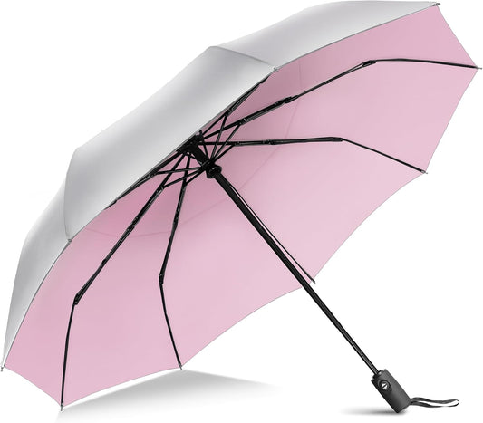 ZOMAKE UV Umbrella for Sun Protection UPF 50+,43/46 Inch Travel Compact Sun Umbrellas UV Blocking Small Auto Open Portable for Walking