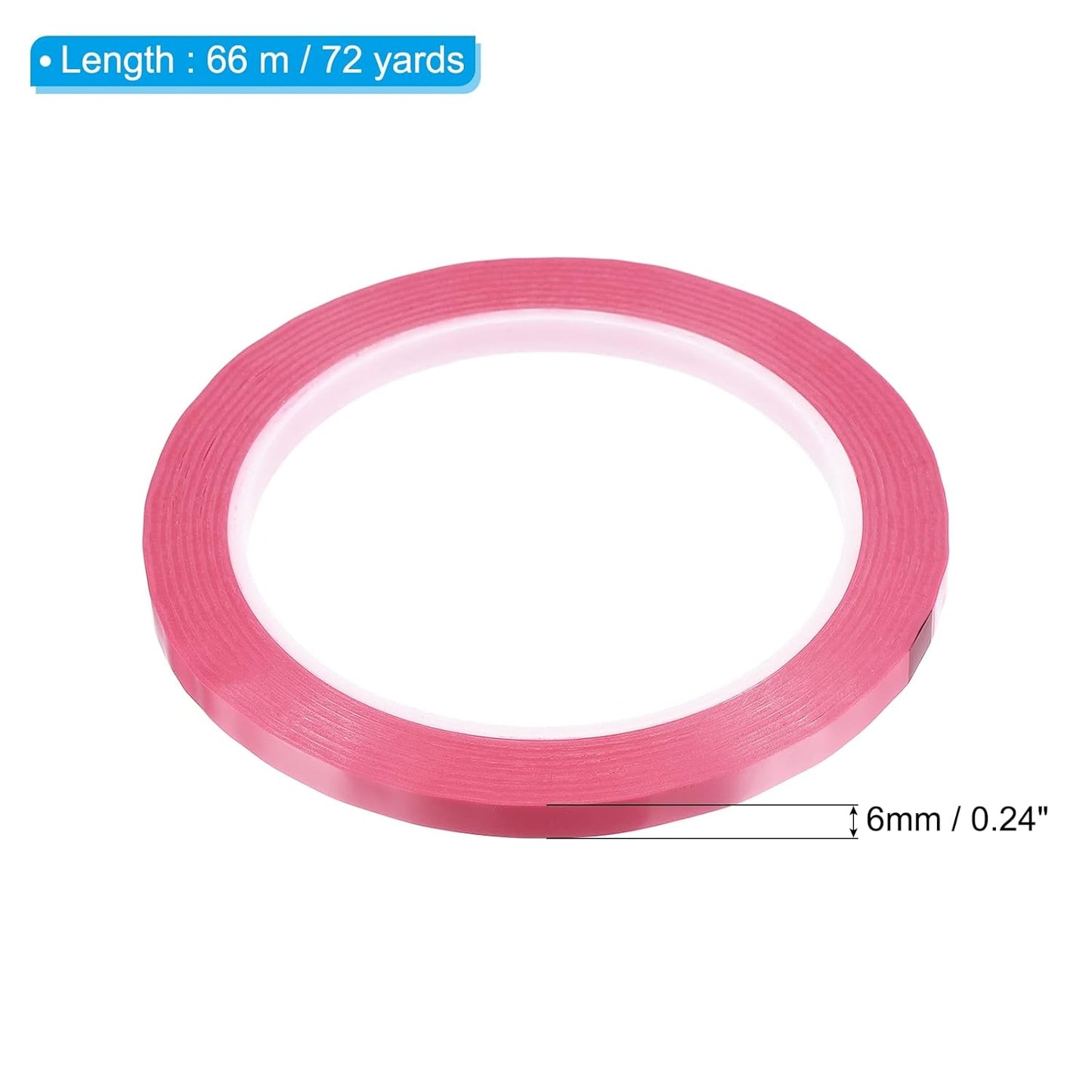 PATIKIL 1/4" Whiteboard Tape, 3 Pack Thin Dry Erase Tape for Graphic Chart Marking DIY Art, Pink