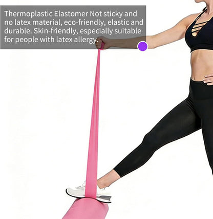 Resistance Bands Long Non-Latex Elastic Stretch Bands Work Out Band for Working Out Women or Men, Exercise Bands Set Yoga, Pilates, Gym,