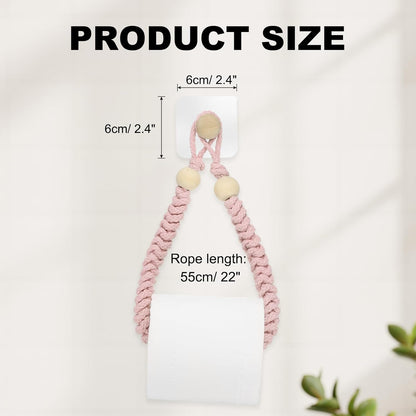 uxcell Toilet Paper Holder, Toilet Tissue Holder Wall Mounted Towel Rings for Home Bathroom Decoration Pink
