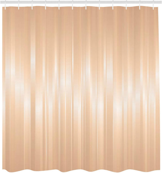 Ambesonne Abstract Art Shower Curtain, Vertical Color Bands Stripes Lines Vintage Dramatic Digital Illustration, Cloth Fabric Bathroom Decor Set with Hooks, 69" W x 84" L, Peach