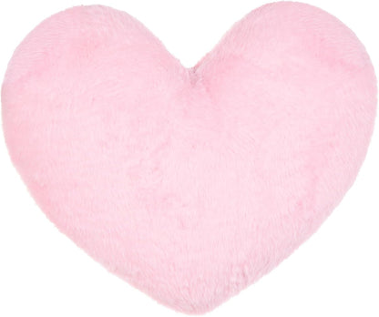 Heart Shaped Decorative Throw Pillow Super Soft Plush Cushion Cute Home Decor for Bedroom Living Room Sofa Chair Valentines Wedding(Pink)