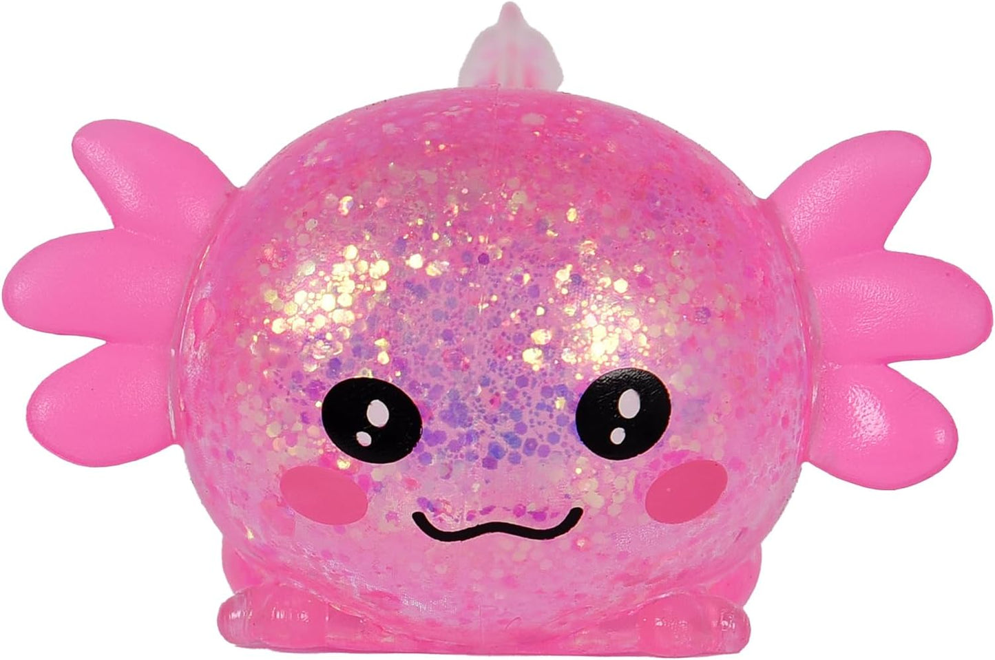 Axolotl Squishy Stress Ball, Soft TPR Slow Rising Squeeze Toy, Cute Axolotl Fidget Toy for Stress Relief, Anxiety Calming Sensory Toy for Kids Adults(Pink Lie Axolotl)