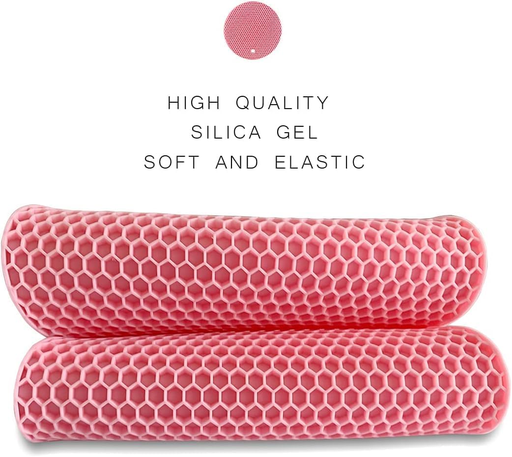 7-Inch Round Trivet Mats - 4 Pack Silicone Hot Pads, Non-Slip Heat Resistant, Dishwasher Safe, Ideal as Round Dab Mat (Pink)