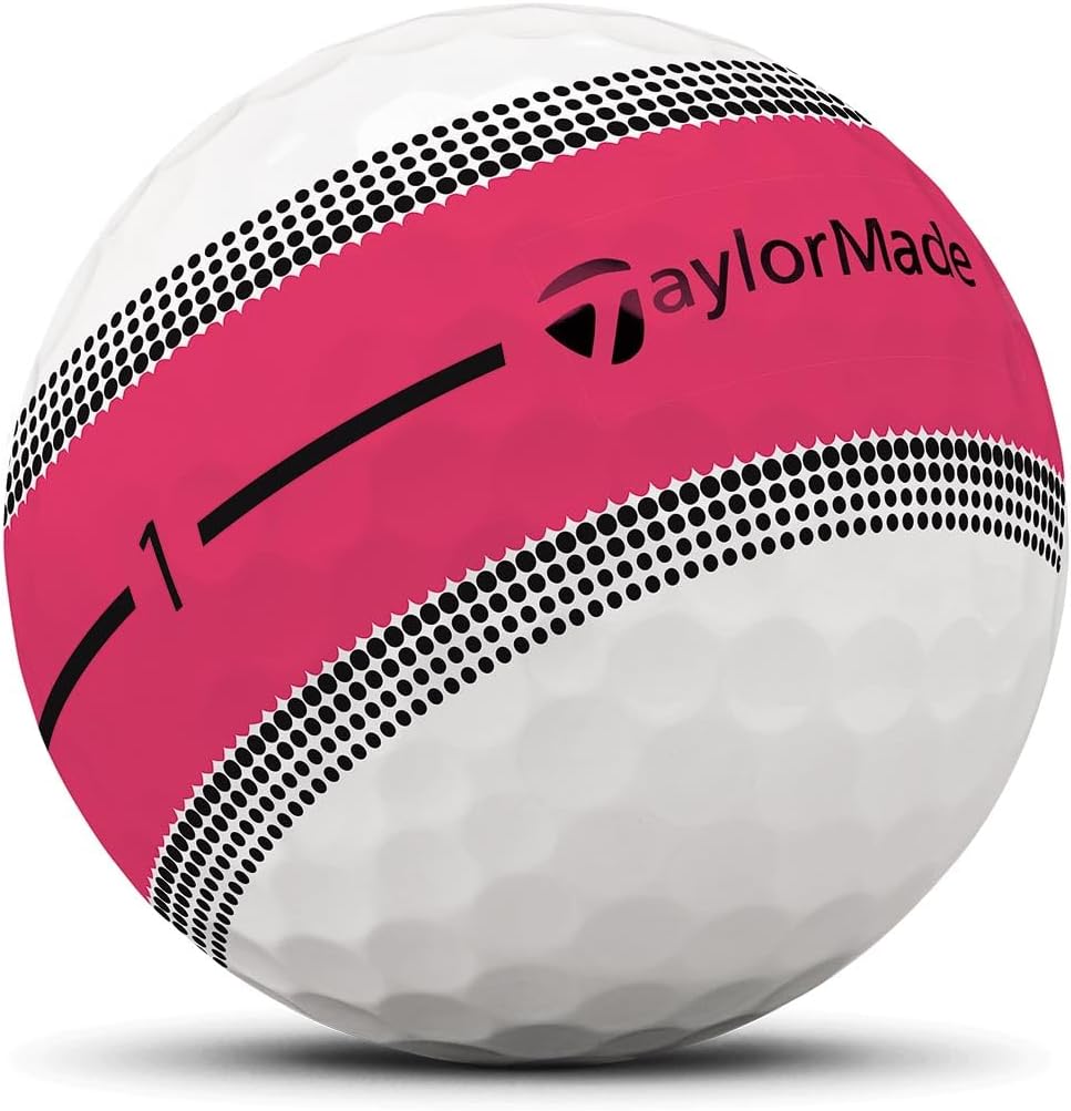 TaylorMade Tour Response Golf Balls, Enhanced 360° ClearPath Alignment, Speed Wrapped Core for Distance and Feel, Pack of 12