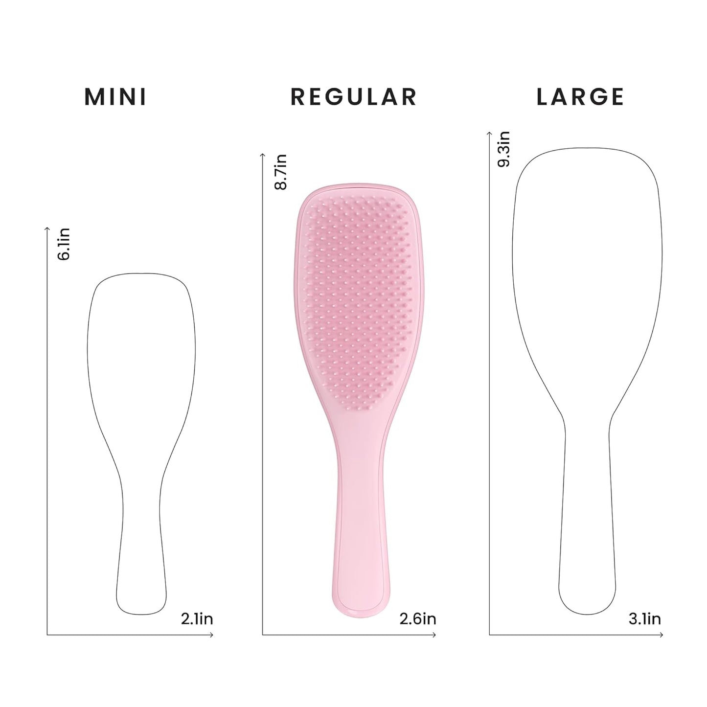Tangle Teezer Ultimate Detangler Brush for Wet & Dry Hair, Eliminates Knots & Reduces Breakage for Straight to Wavy Hair Types, Millennial Pink