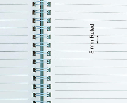 Yansanido Spiral Notebook, 4 Pcs A5 Thick Plastic Hardcover 8mm Ruled 4 Color 80 Sheets -160 Pages Journals for Study and Notes (Light Pink,Light Green,Light Blue,ivory, A5 5.7" x 8.3"-Ruled)