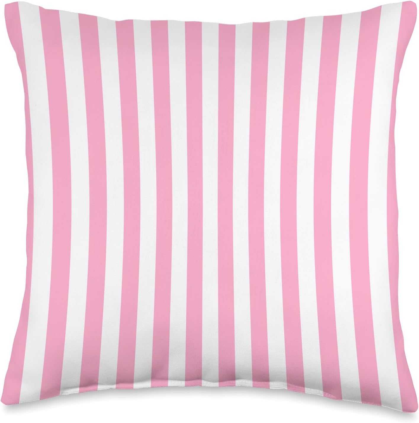 Light Pink White Striped Girly Vertical Stripes Cute Throw Pillow