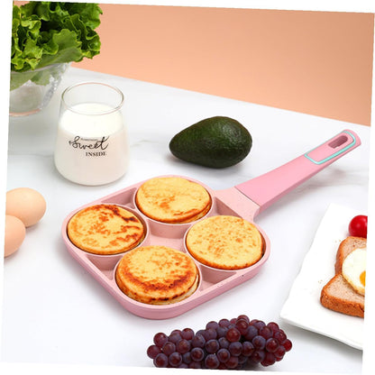 Angoily Non-stick Egg Frying Pan Aluminium Alloy Skillet for Omelets and Healthy Cooking Easy Clean Home Egg Cooker Lightweight Breakfast Mold in Pink