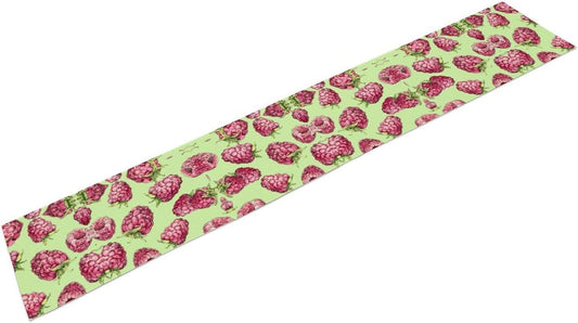 Boho Table Runner Linen Table Runner Peach Raspberry Pattern Farmhouse Tables Runners Vintage Table Scarf Kitchen Dining Tables Decoration for Home Party Holiday Wedding Decor