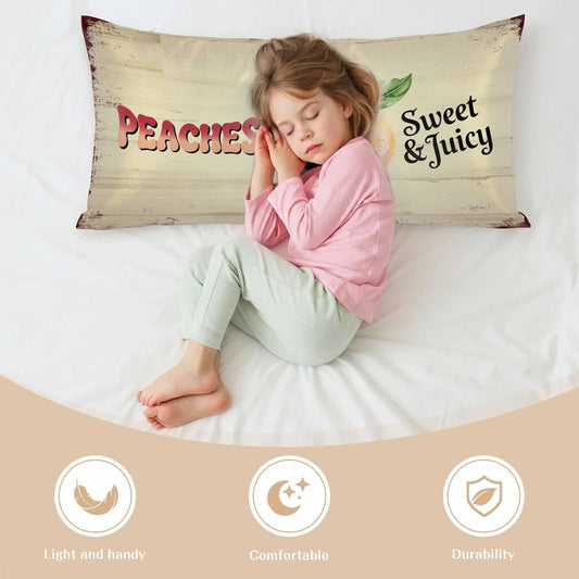Pink Peaches Satin Pillowcases with Zipper Cal King Size Cooling Silk Pillow Cases for Hair and Skin Smooth Soft Vintage Farmhouse Botanical Fruit Leaves Throw Pillow Covers for Women Men 20x40 Inch