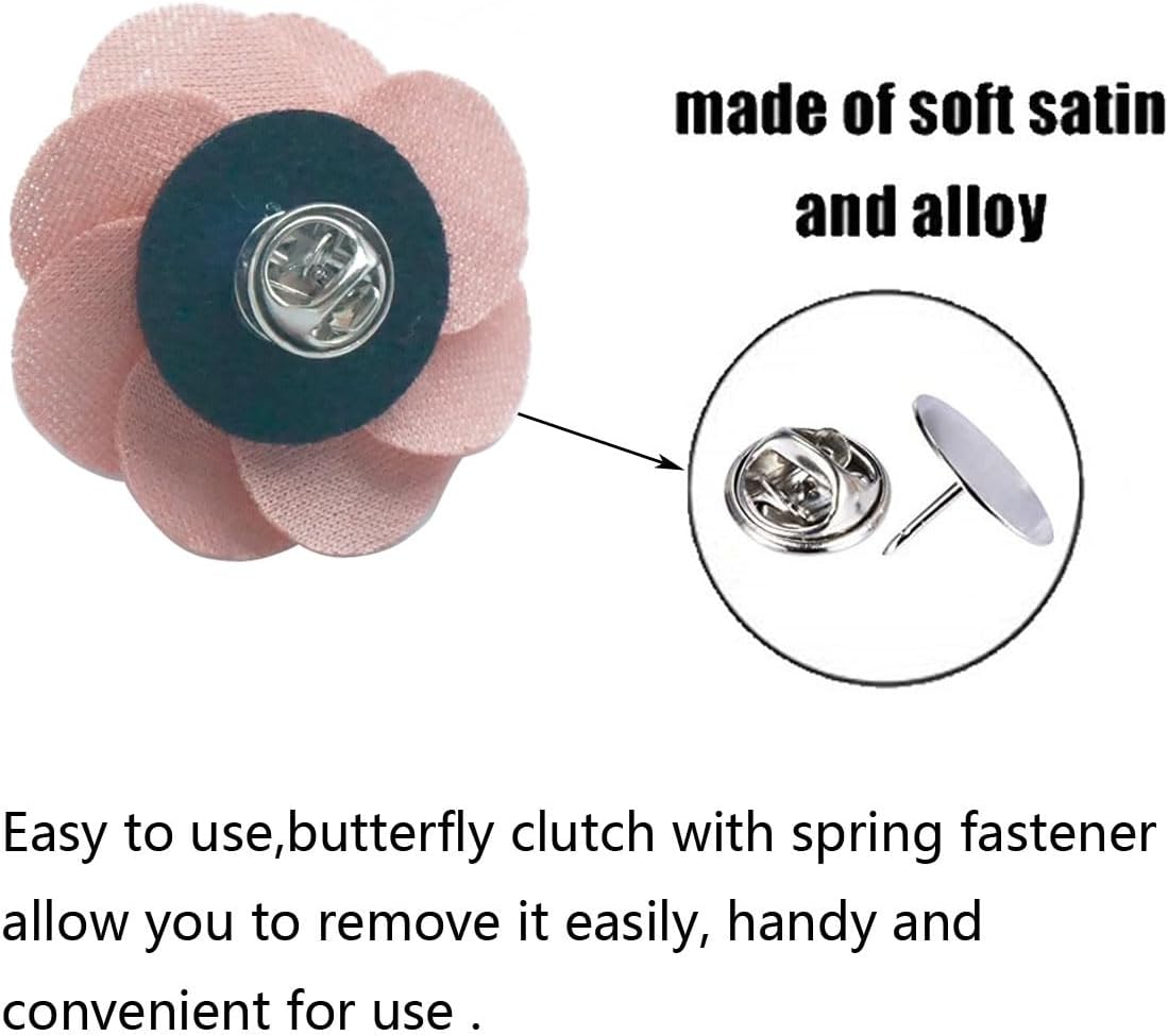 Men's Lapel Flower Handmade Boutonniere Pin for Suit